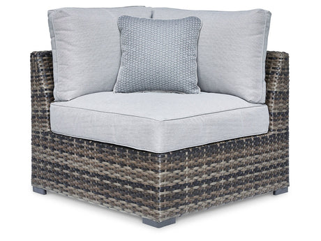 Harbor Court Gray Corner w/ Cushion (Set of 2) - Ornate Home