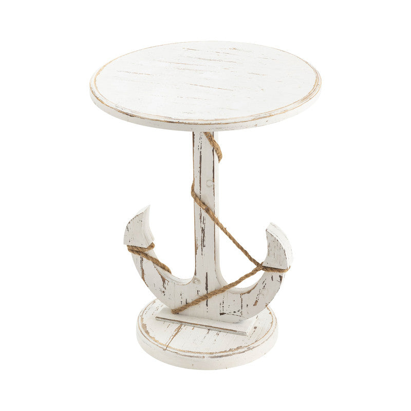 Harbor White/Brown Accent Table - Ornate Home