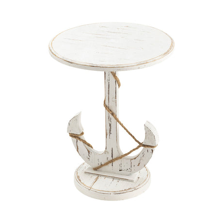 Harbor White/Brown Accent Table - Ornate Home