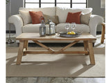 Harby Reclaimed Wood Rectangular Coffee Table in Rustic Tawny - Ornate Home