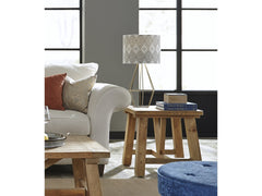 Harby Reclaimed Wood Square Side Table in Rustic Tawny - Ornate Home