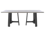 Harding Cocoa/Stainless Steel Dining Table - Ornate Home