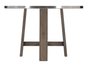 Harding Glacier White/Stainless Steel Dining Table - Ornate Home