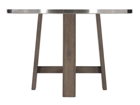 Harding Glacier White/Stainless Steel Dining Table - Ornate Home
