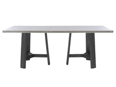 Harding Midnight Black/Stainless Steel Dining Table - Ornate Home