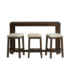 Hardy Cherry Occasional Bar Table Set (Table + Three Stools) - Ornate Home