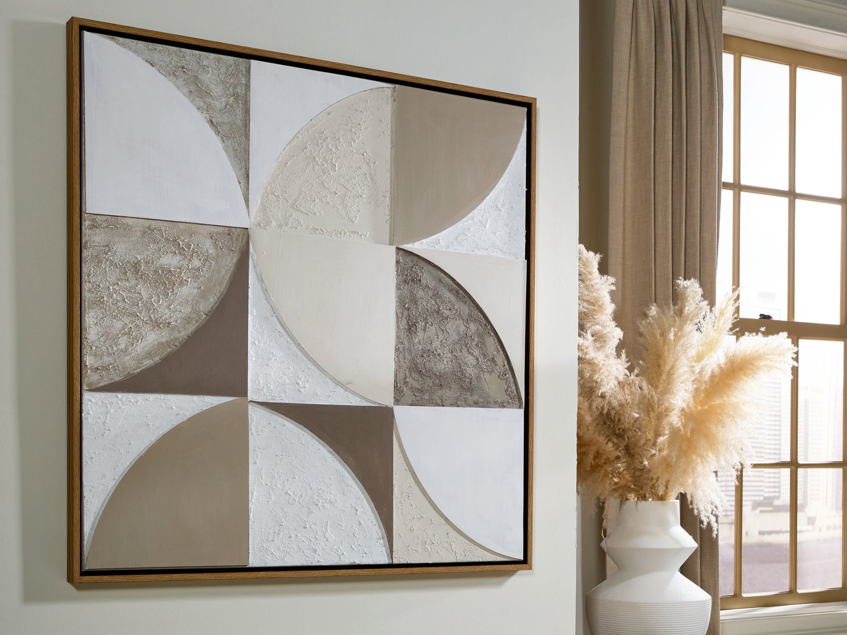 Harelman Tan/Taupe/White Wall Art (Online Special Price) - Ornate Home