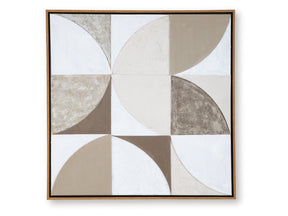 Harelman Tan/Taupe/White Wall Art - Ornate Home