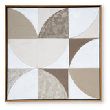 Harelman Tan/Taupe/White Wall Art - Ornate Home