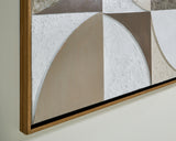 Harelman Tan/Taupe/White Wall Art - Ornate Home