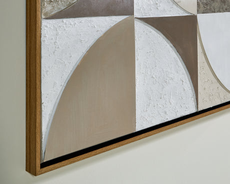 Harelman Tan/Taupe/White Wall Art - Ornate Home