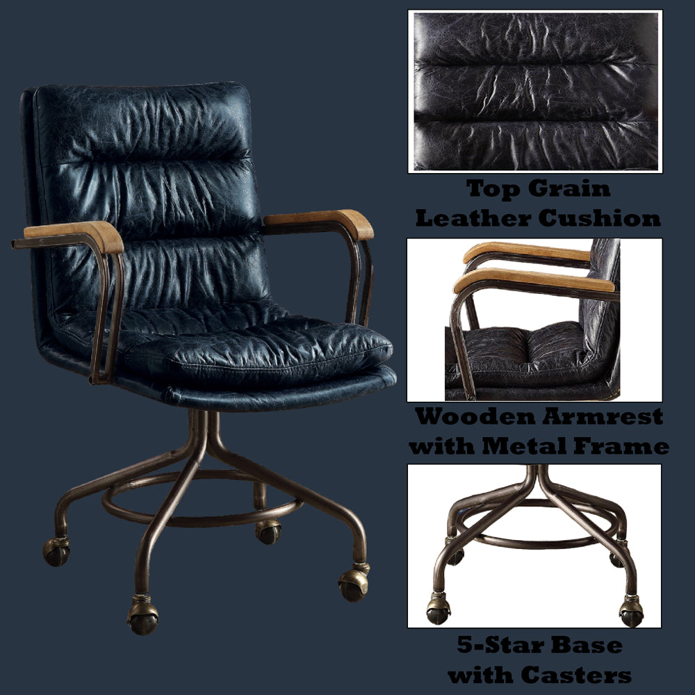 Harith Ii Blue Executive Office Chair - Ornate Home