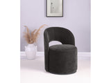 Harjo Charcoal Grey Velvet Upholstered Swivel Accent Chair - Ornate Home