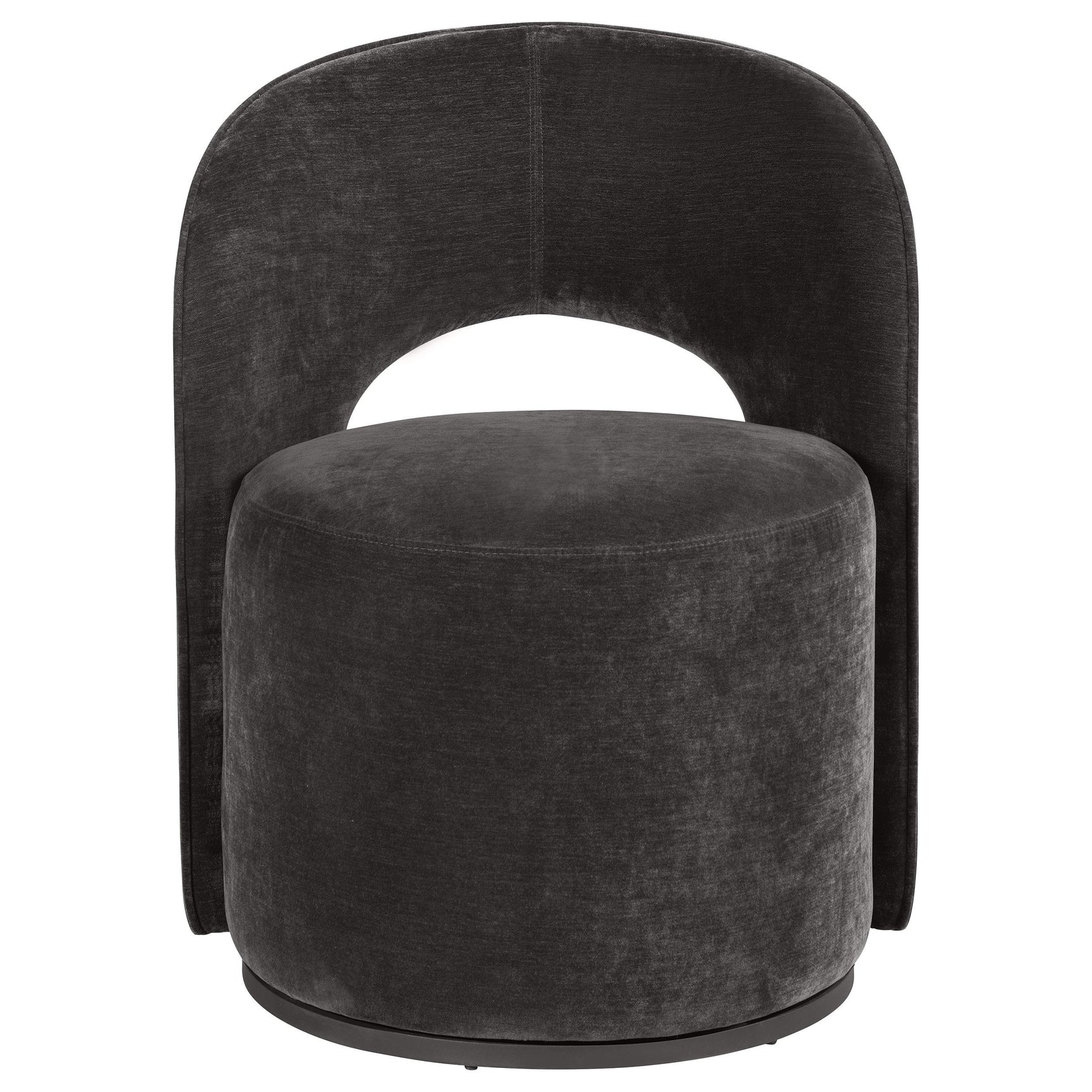 Harjo Charcoal Grey Velvet Upholstered Swivel Accent Chair - Ornate Home