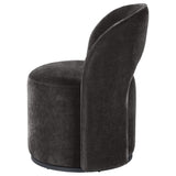 Harjo Charcoal Grey Velvet Upholstered Swivel Accent Chair - Ornate Home