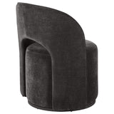 Harjo Charcoal Grey Velvet Upholstered Swivel Accent Chair - Ornate Home