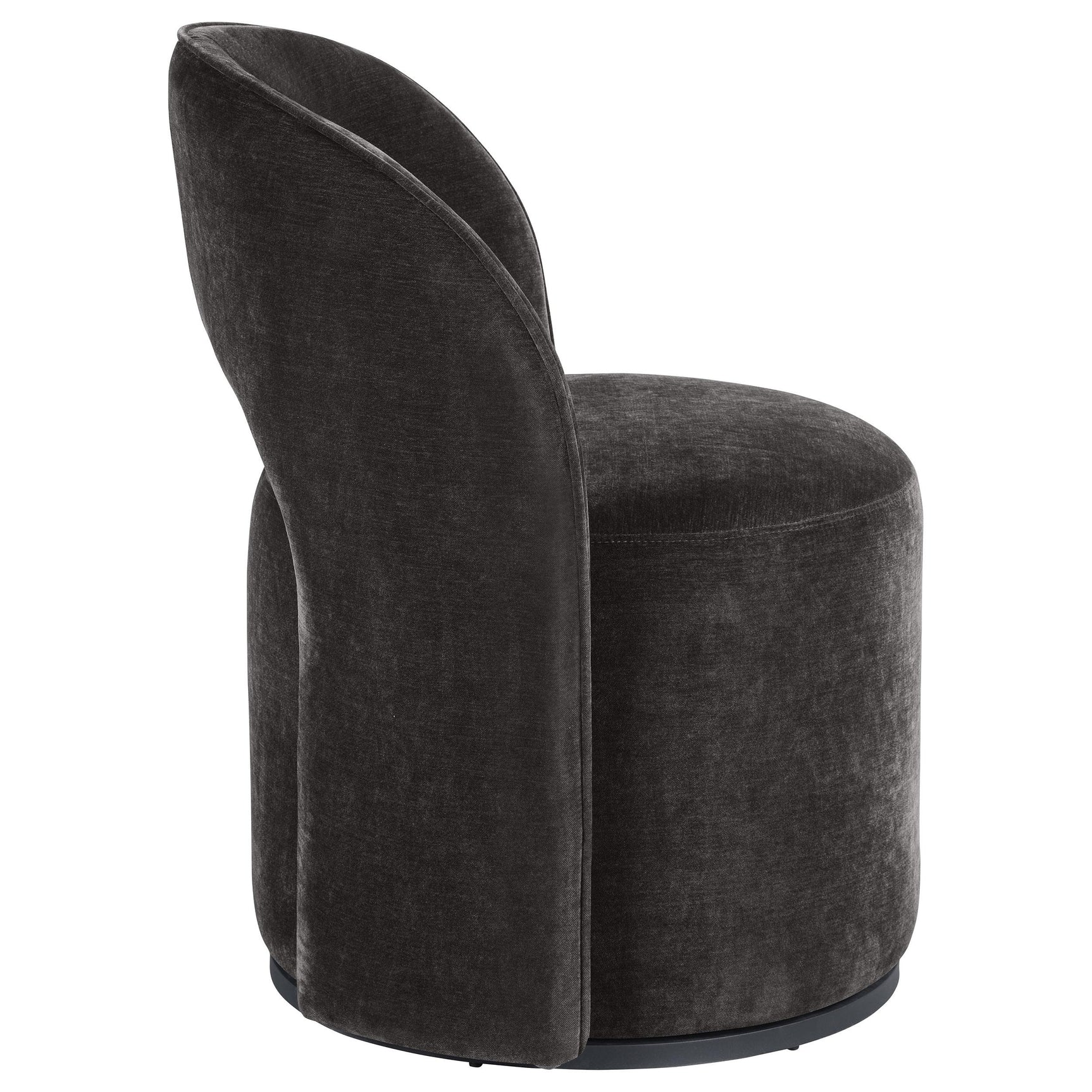 Harjo Charcoal Grey Velvet Upholstered Swivel Accent Chair - Ornate Home
