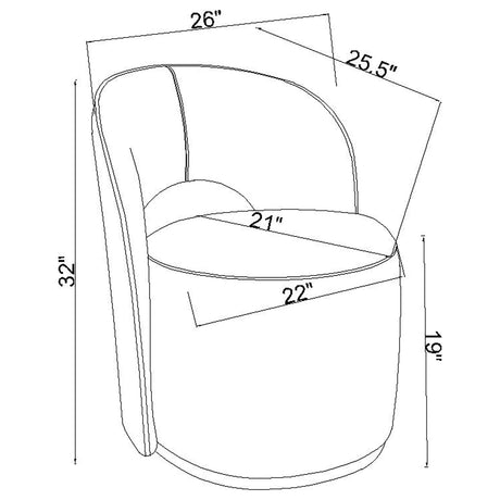 Harjo Charcoal Grey Velvet Upholstered Swivel Accent Chair - Ornate Home