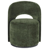 Harjo Olive Green Velvet Upholstered Swivel Accent Chair - Ornate Home