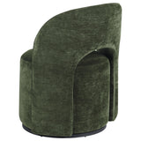 Harjo Olive Green Velvet Upholstered Swivel Accent Chair - Ornate Home