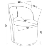 Harjo Olive Green Velvet Upholstered Swivel Accent Chair - Ornate Home