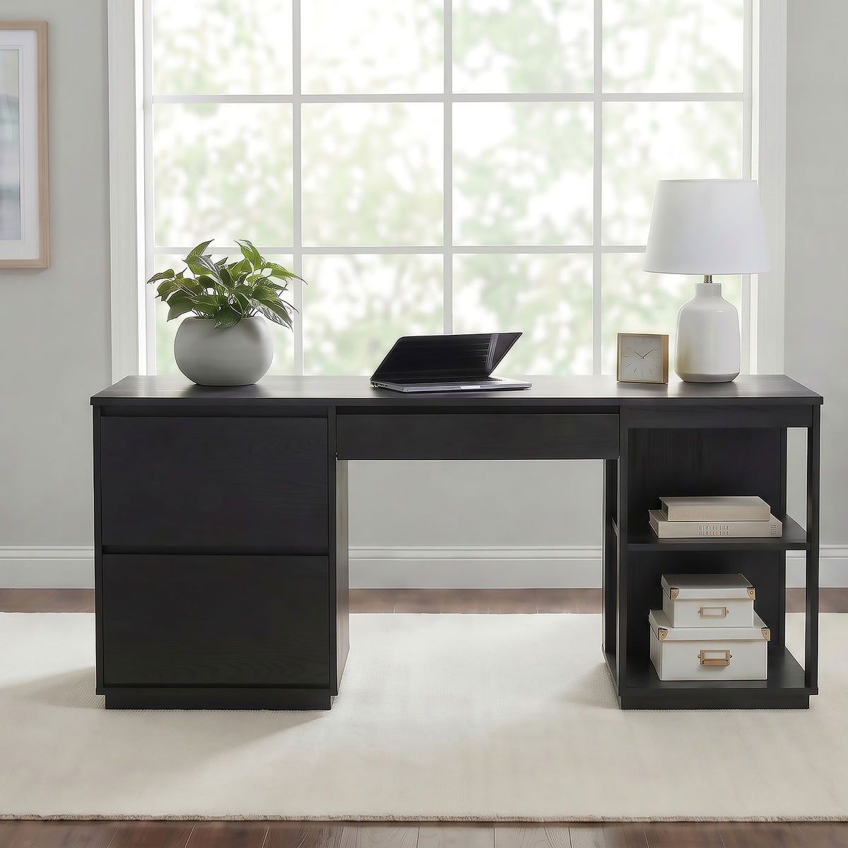 Coaster Harkes Coffee Bean 75-inch 3-drawer Computer Desk with ...