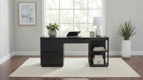 Harkes Coffee Bean 75-inch 3-drawer Computer Desk with Adjustable Shelf - Ornate Home