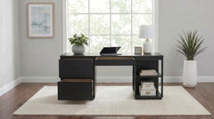 Harkes Coffee Bean 75-inch 3-drawer Computer Desk with Adjustable Shelf - Ornate Home