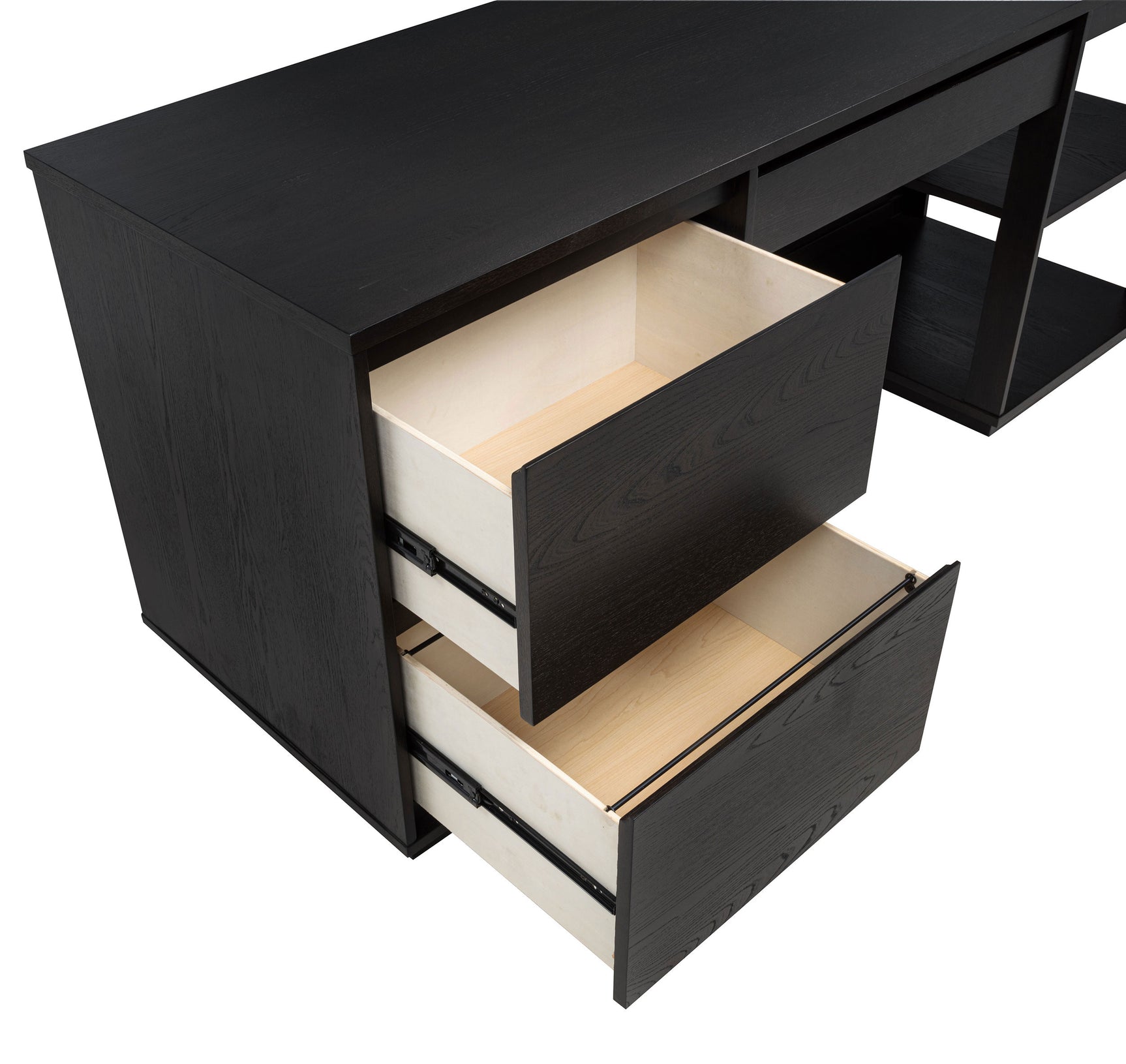 Harkes Coffee Bean 75-inch 3-drawer Computer Desk with Adjustable Shelf - Ornate Home