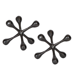 Harlan Black/Nickel Objects (Set of 2) - Ornate Home