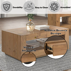 Harlan Brown Coffee Table - Ornate Home