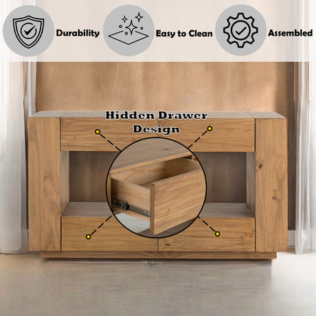 Harlan Brown Sofa Table - Ornate Home