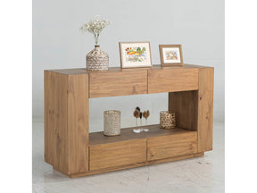 Harlan Brown Sofa Table - Ornate Home