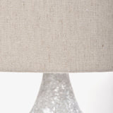 Harlan Gray Beige-Toned Fabric Shade Concrete Base Table Lamp - Ornate Home