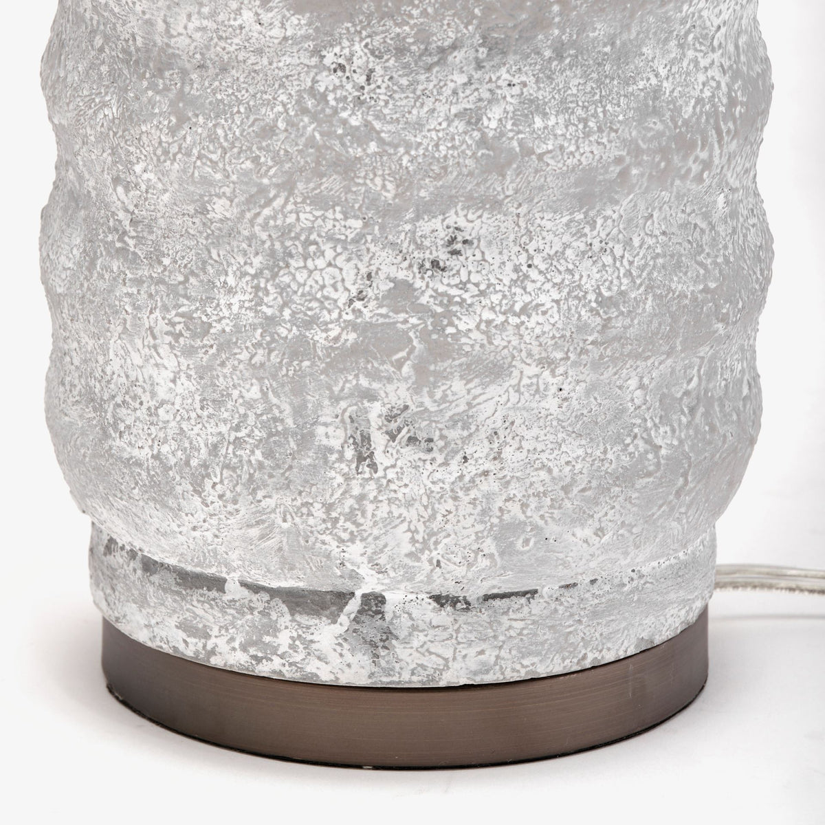 Harlan Gray Beige-Toned Fabric Shade Concrete Base Table Lamp - Ornate Home