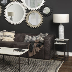 Harlan Gray Beige-Toned Fabric Shade Concrete Base Table Lamp - Ornate Home