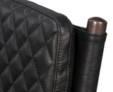 Harley Black Leather Chair - Ornate Home