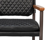 Harley Black Leather Chair - Ornate Home
