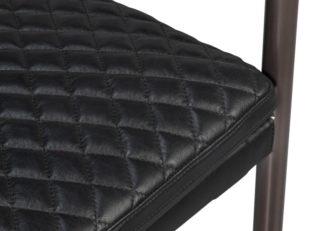 Harley Black Leather Chair - Ornate Home