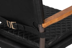Harley Black Leather Chair - Ornate Home