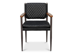 Harley Black Leather Chair - Ornate Home
