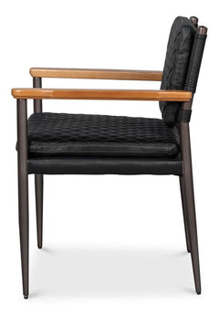 Harley Black Leather Chair - Ornate Home