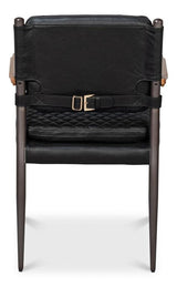 Harley Black Leather Chair - Ornate Home