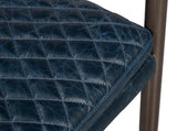 Harley Blue Leather Chair - Ornate Home