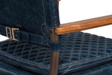 Harley Blue Leather Chair - Ornate Home