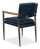 Harley Blue Leather Chair - Ornate Home