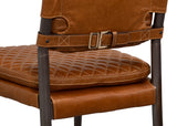 Harley Columbia Brown Leather Side Chair - Ornate Home