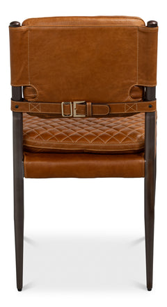 Harley Columbia Brown Leather Side Chair - Ornate Home