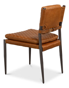 Harley Columbia Brown Leather Side Chair - Ornate Home