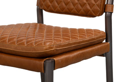 Harley Columbia Brown Leather Side Chair - Ornate Home